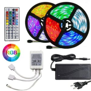 Strip a LED RGB con telecomando e alimentatore - 300 LED - 10 m