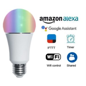 Lampada bulbo 10W RGBW  Wi-Fi - Amazon Alexa e Google Assistant