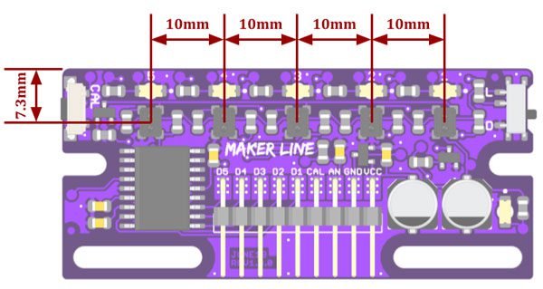 MAKER-LINE  - Sensore di linea con calibrazione automatica