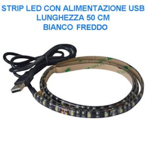USB Strip 30 LED luce fredda - 180 lumen