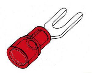 Confezione 10 pz connettore forcella rosso 4,3 mm