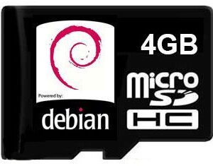 Micro SD card 4 GB Debian per Arietta G25