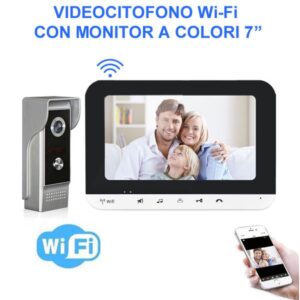 Videocitofono Wi-Fi con monitor a colori 7"
