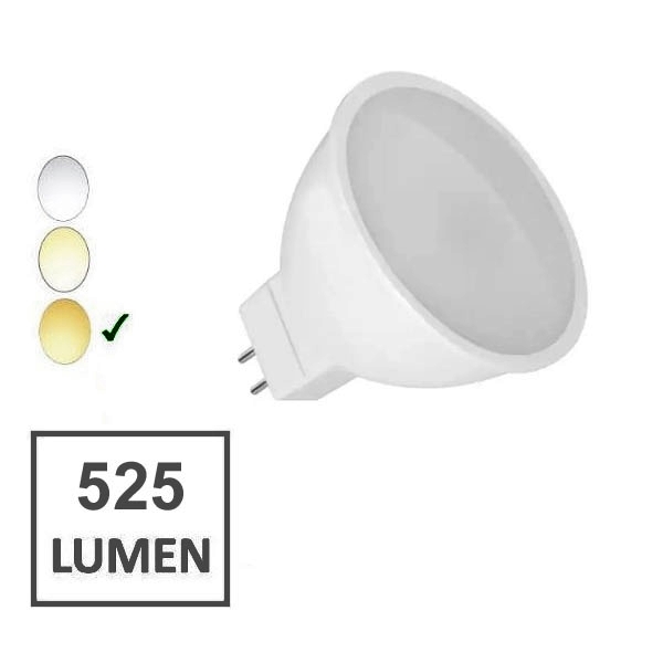 Lampada a LED bianco caldo - 7 Watt - 12V - MR16