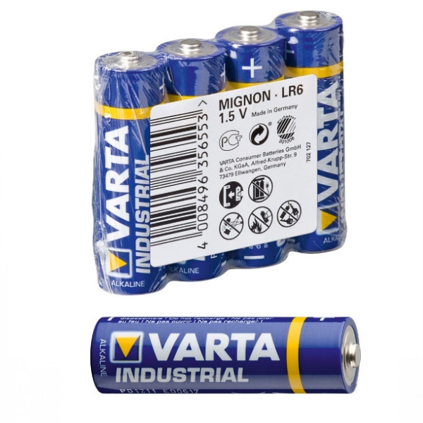 Blister 4 Batterie Alcaline Varta AA