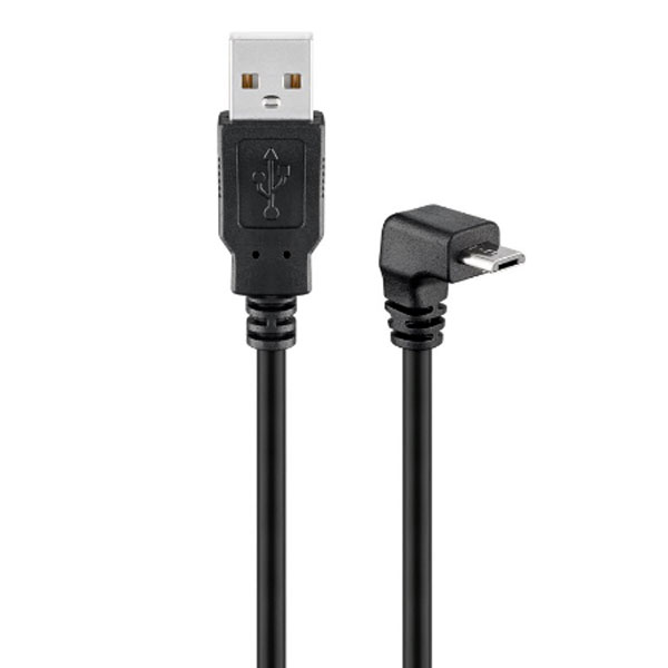 Cavo USB 2.0 maschio (A) – micro USB (B) ad angolo 90°- 1,8 metri
