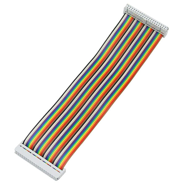 Cavo flat multicolor con 2 connettori F/F 2x20 pin